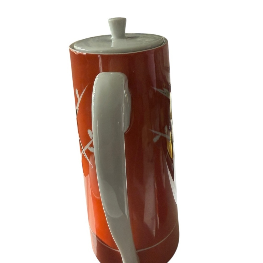 Japanese Style 3 Piece Coffee Set Creamer and Sugarer 8 inches Mid-Century 1960 - Picture 2 of 6
